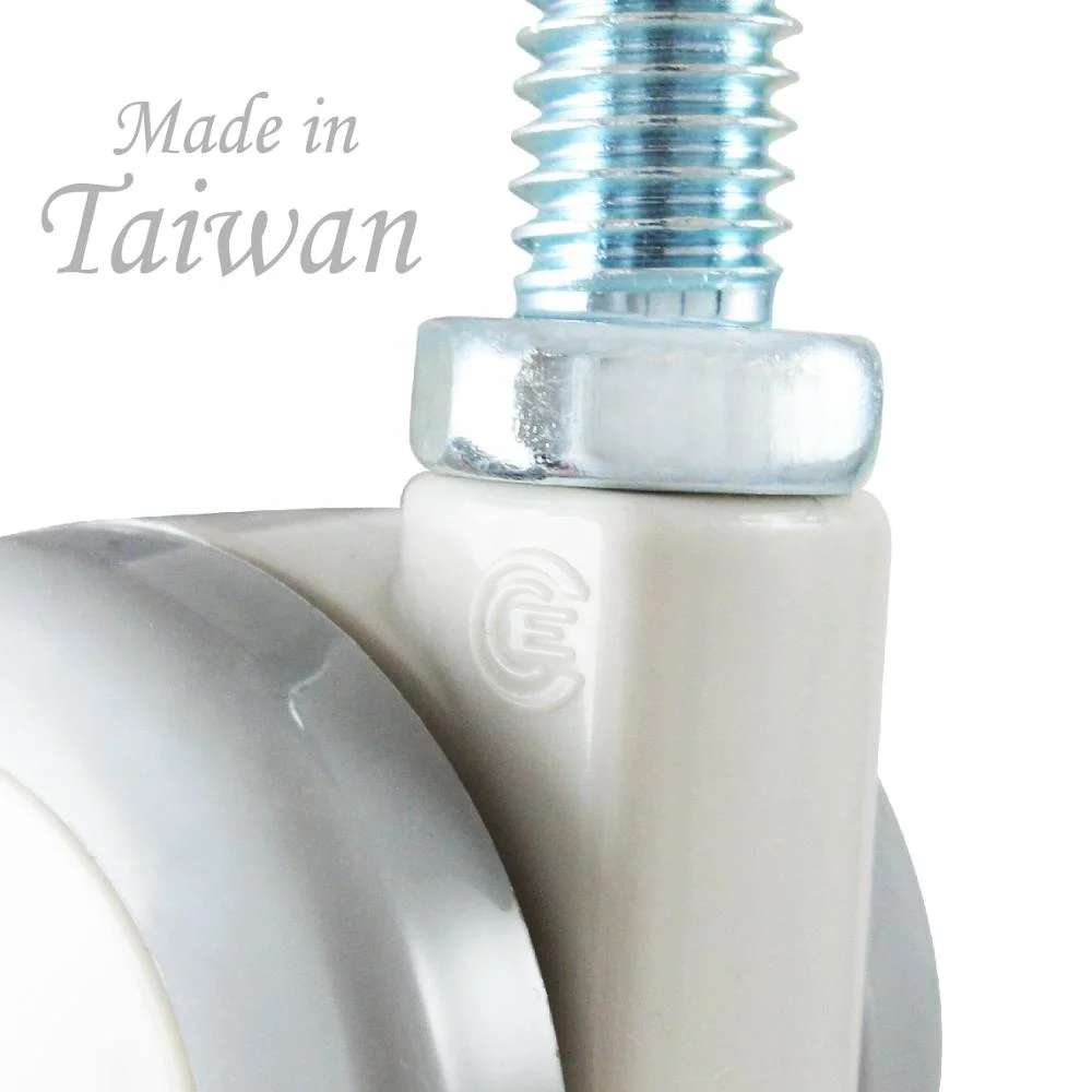 CCE Caster 1.5 Inch Nylon Twin Furniture Roller Wheels With Screw