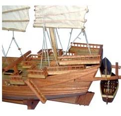  High Quality Wooden Model Boat Chinese Pirate Junk Medium