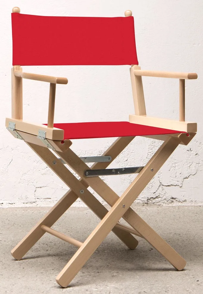 RED FABRIC DIRECTOR P FOLDING CHAIR