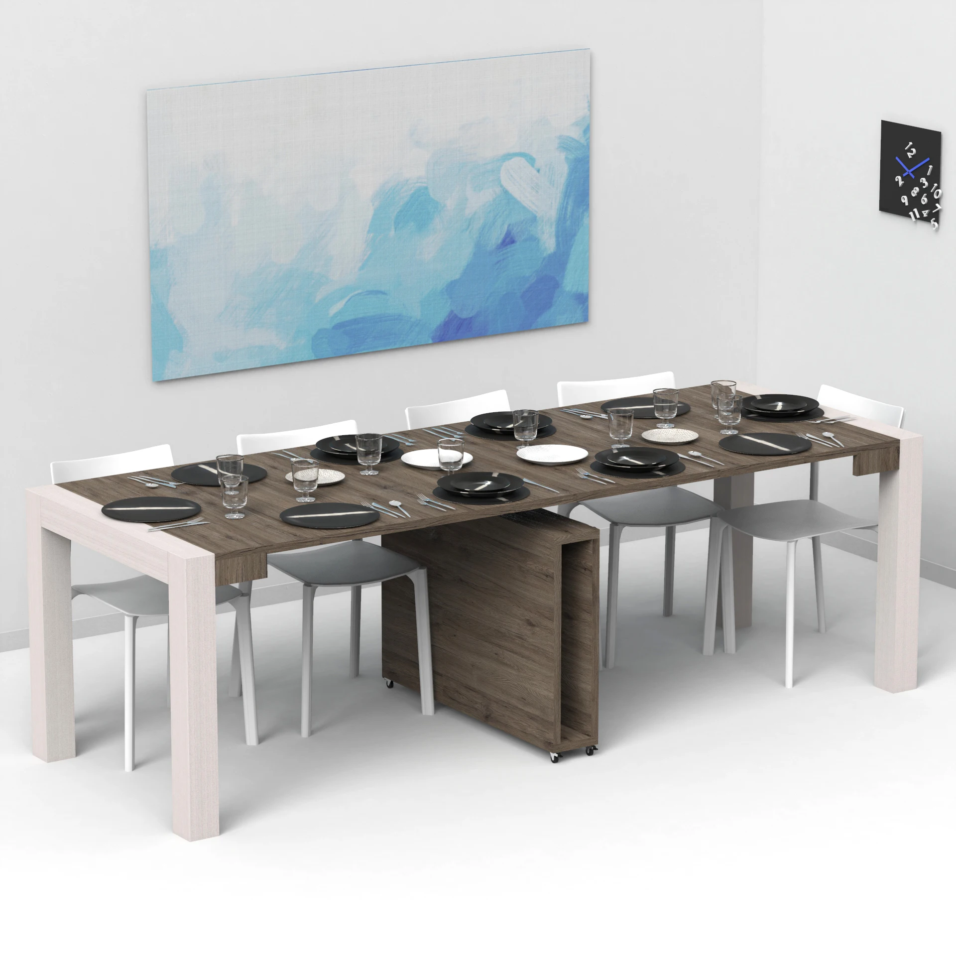 Итальянская деревянная Выдвижная консоль Ram Industry для 12 человек