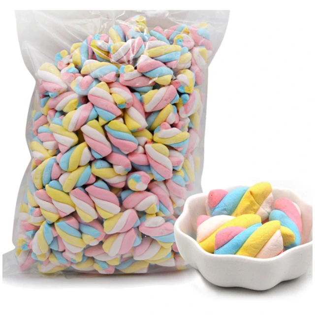 
Colorful Mini Twist Marshmallow Stick Candy Factory Direct Sale Mini Marshmallows Lollipops Delicious Candy 