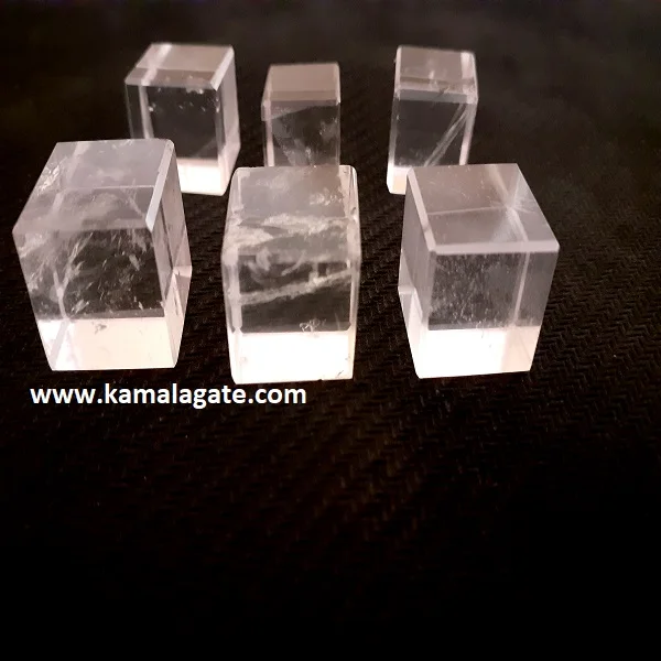 Natural Clear Quartz Crystal Gemstone Block & Cubes crystal blocks for engraving crystal stone cubes for sale