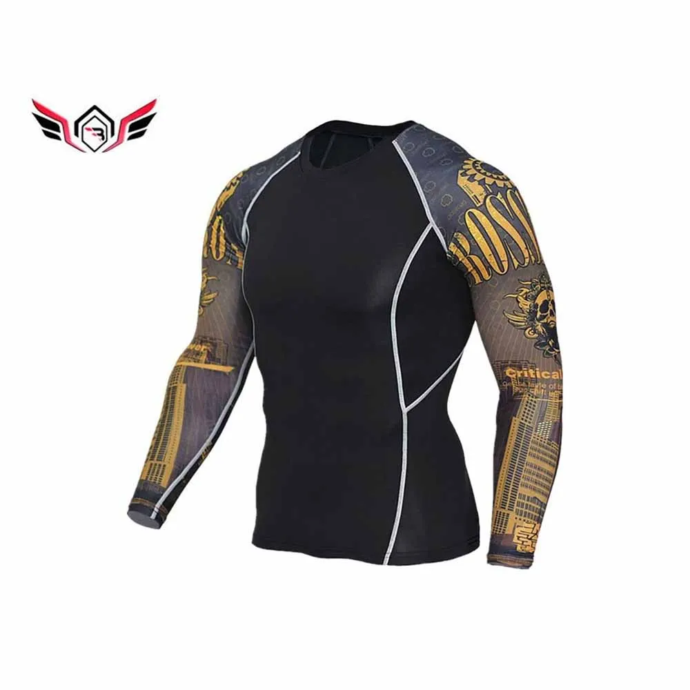 Slim fit new arrival ODM most popular quick dry rash guard Customize design most selling street wear rash guard