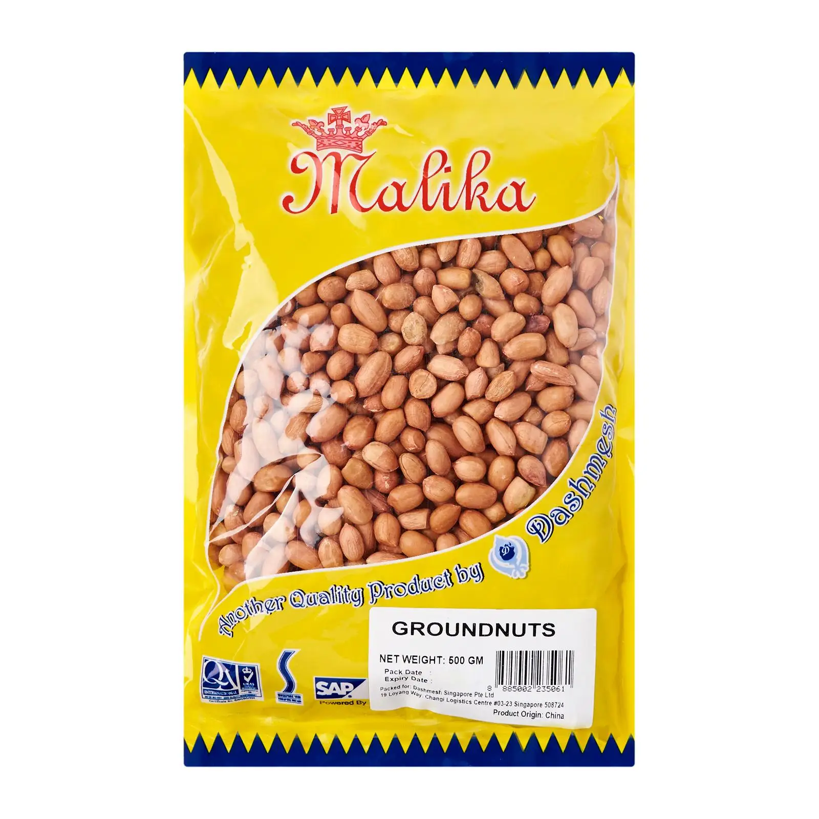 Premium Grade High Nutrition Import Peanut Groundnuts 500g Bag 23x5x35 cm From India