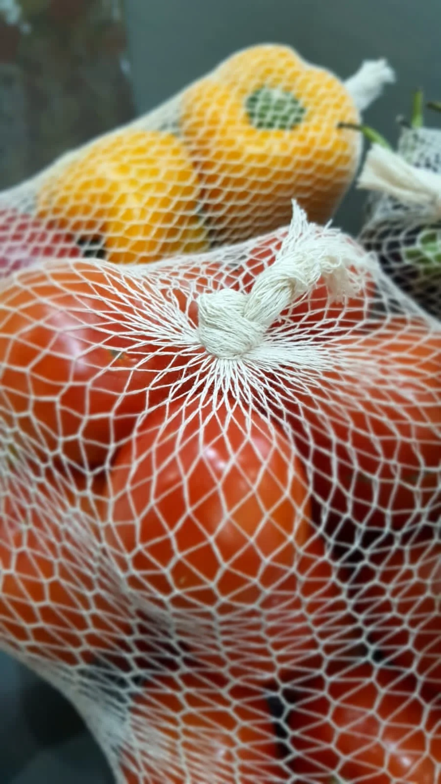 Customized Package Environment Friendly cotton Tubular Mesh net bag Available for Packaging of Fruits and Consumer Goods