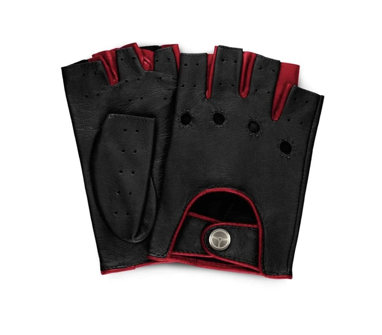 Luxury men professional driving gloves winter Vintage Style In Soft Leather with Classic Rope with Hole Articulation