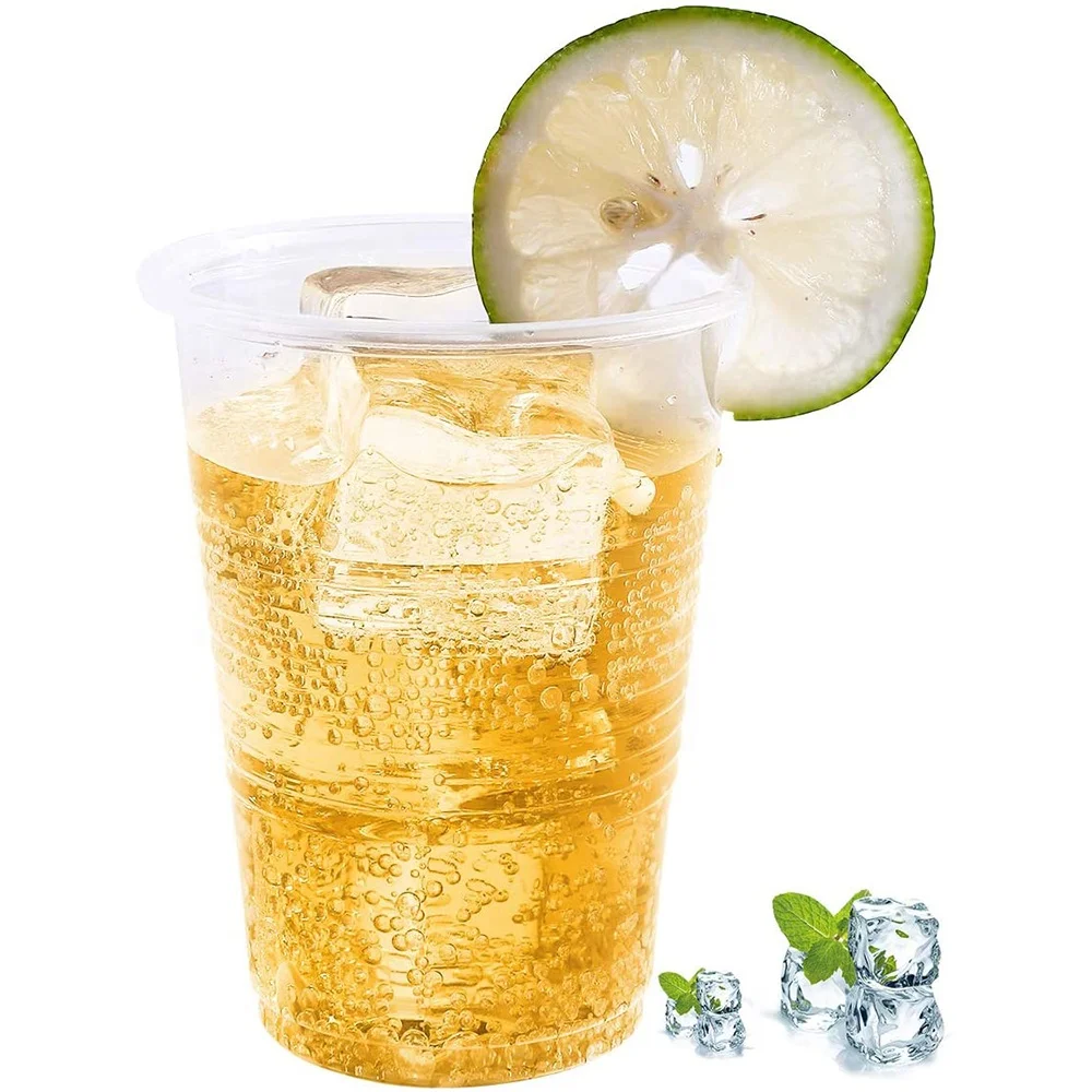 Amazon Hot Sell 9oz Transparent Disposable PP Plastic Party Cups for Cold Drinking Tasting