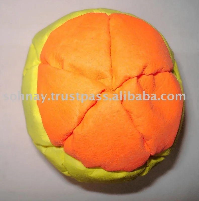 Footbags Hacky Sack Mini Ball made by synthetic suede filled with plastic pallets All Panels and Filling Custom Logo