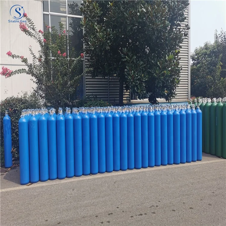 6M3 10M3 Medical Oxigen Cylinder 40L 150Bar Oxygen Tank 99.5% Oxgen Cylinder