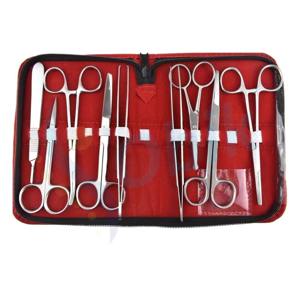 Dressing Forceps Medical Scissors Set Tweezers Dental Tools Dissecting Kit