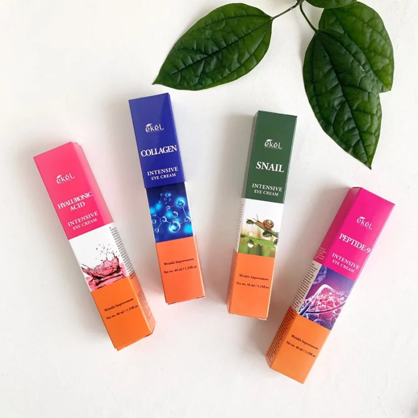 Интенсивный крем для глаз Ekel 40 мл коллаген гиалуроновая кислота пептид-9 Snail 4 типа сделано в корейской косметике-против морщин