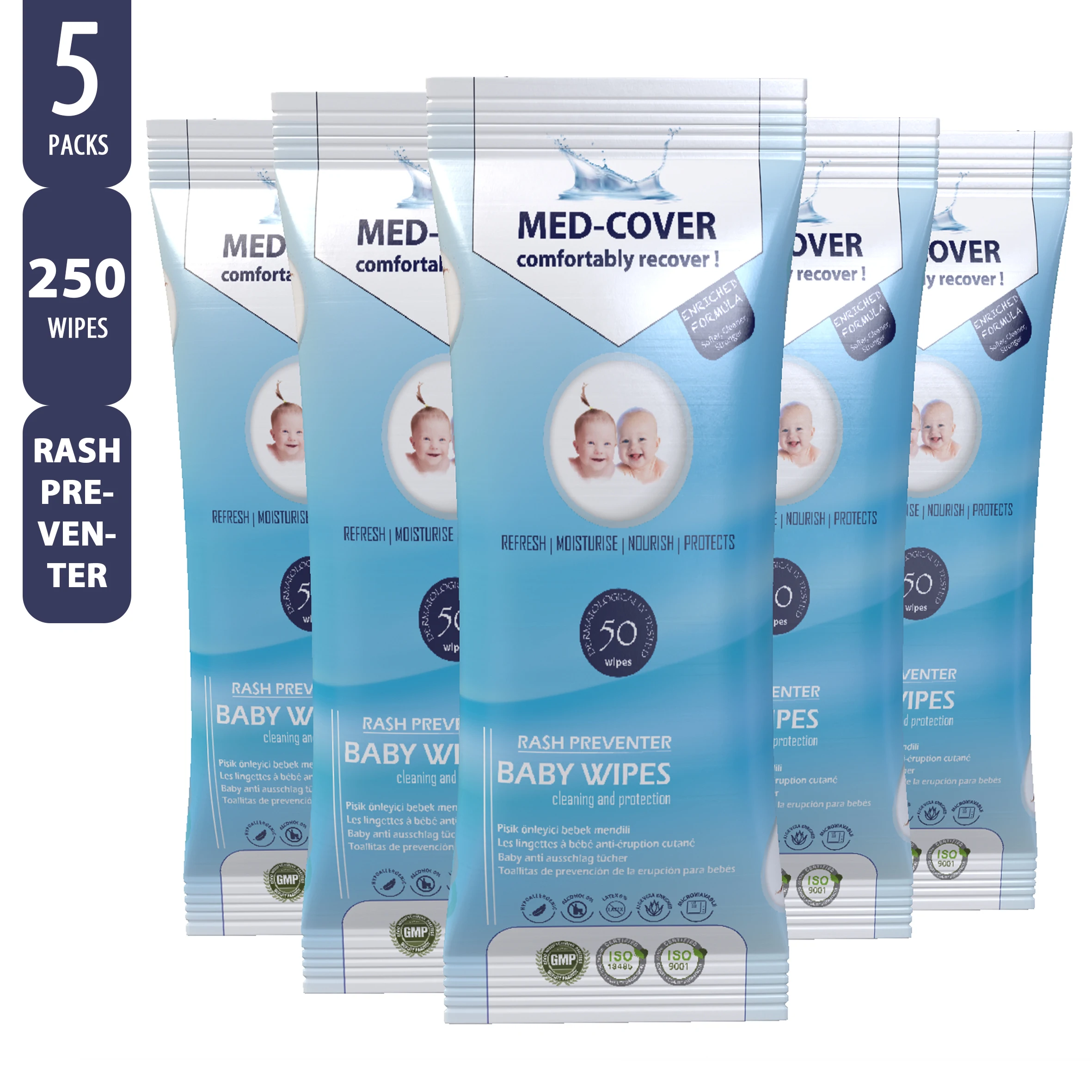 Детские салфетки со средним покрытием