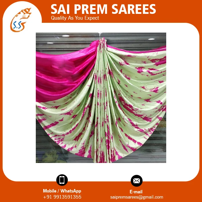 Beautiful Japan Inspired Silk Saree with Chiffon Ladies Ethnic Partywear Special Occasions Model Number Fancy Wholesale Price