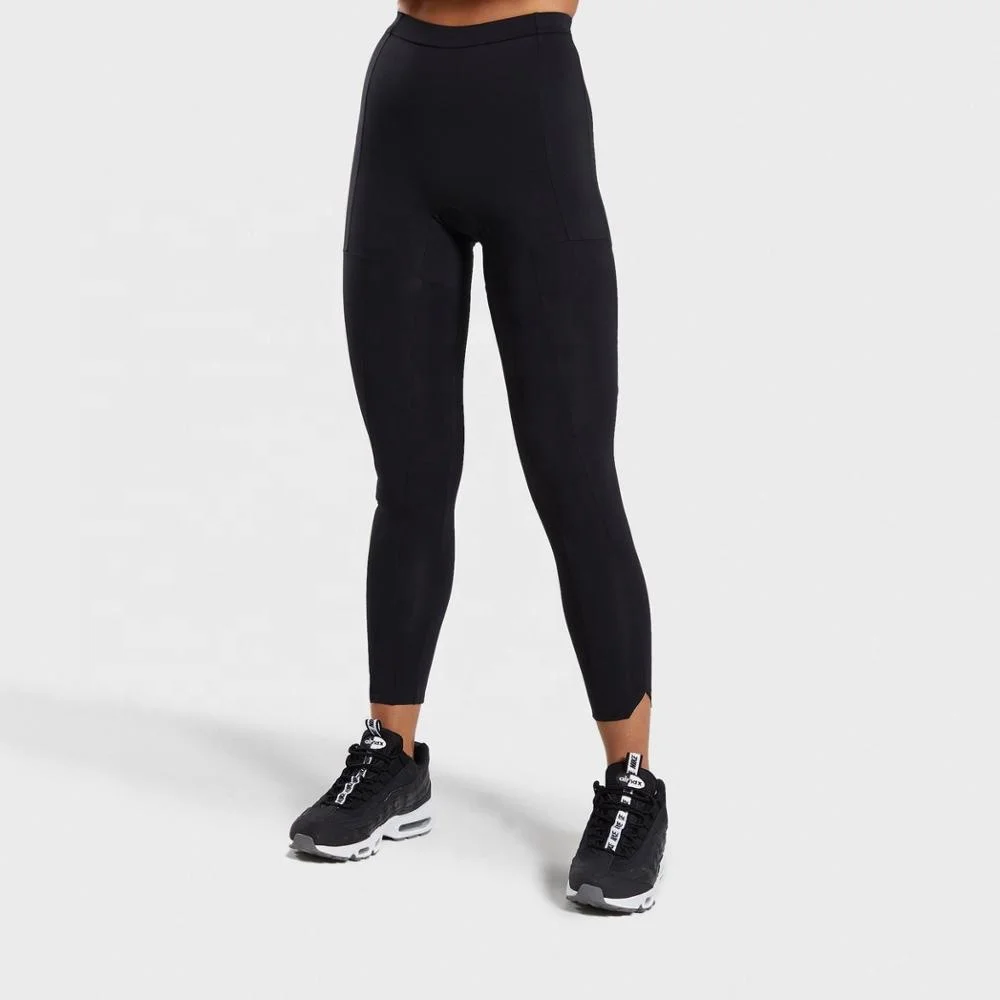 
Knitted active tights high Waisted Seamless Black Leggings for women 