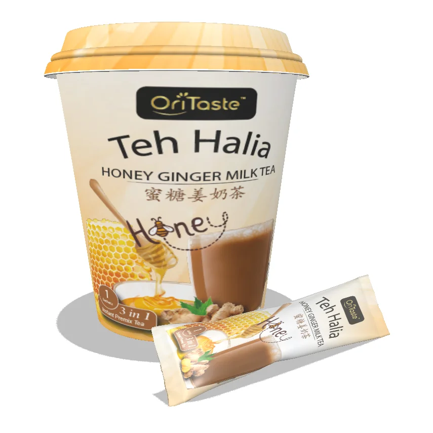 
Hot Sale Tasty Flavor Sweet Milk Tea Cup Sachet 3 in 1 lnstant Premix Premium Teh Halia Honey Ginger Milk Tea Oritaste 