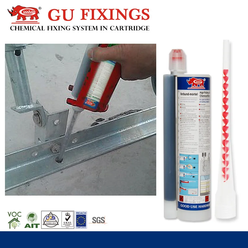 Two component epoxy acrylate anchoring adhesive for timber construction