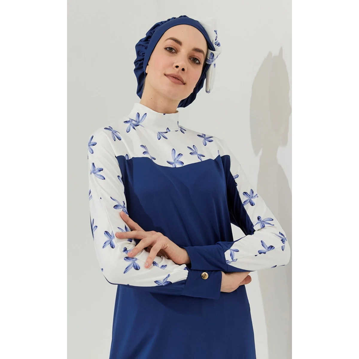 2021 Modest Islamic Swimsuit for Women Arab Featuring High Waist Print Tankini Breathable Plus Size XXL XS Options for Adults