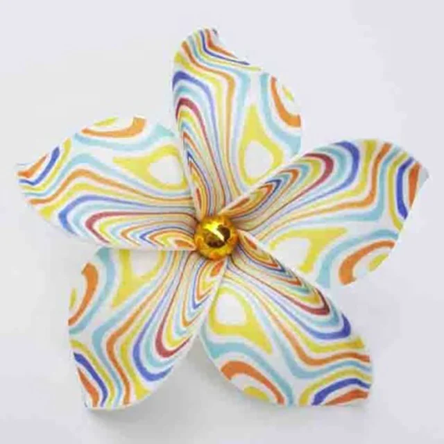 Модный ручной работы Плюмерия цветок из пенопласта Эва материал пены с волнистыми особыми татуировками уникальный дизайн узора