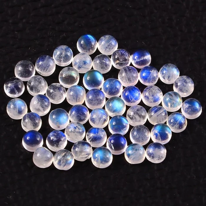Wholesale Natural Rainbow Moonstone 4 mm to 25 mm Smooth Round Cabochon Loose Gemstone