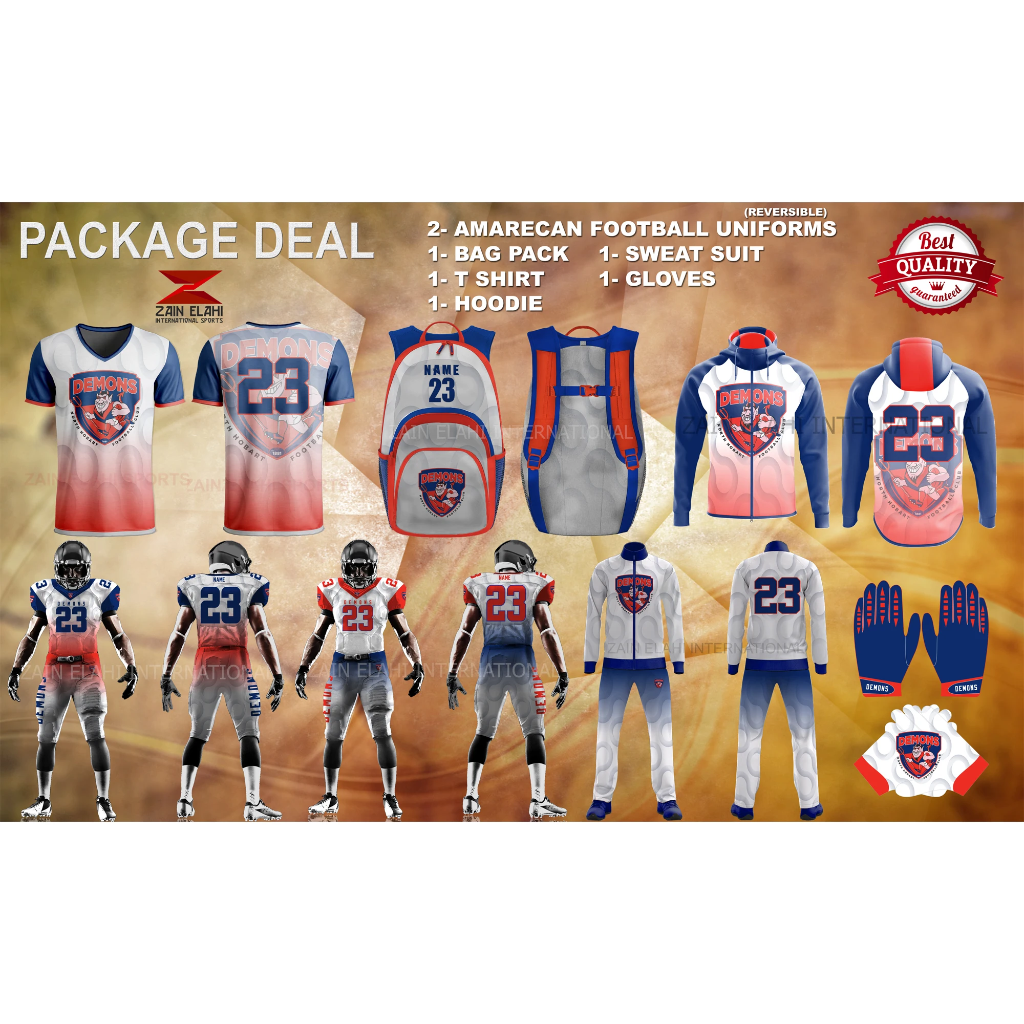 American football jersey custom with football shirts sublimated / American Football deal Package