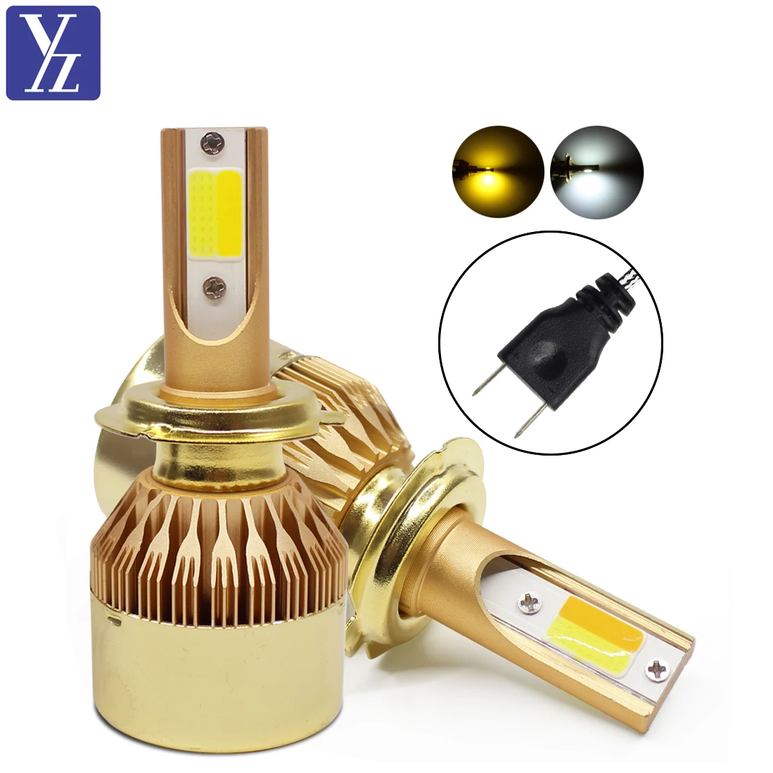 LED Headlights C6 72W 8000LM COB Auto Headlamp Bulbs Bombillo H1 H3 H4 H7 H11 880 9004 9006 9007 9005 Car led fog head lights