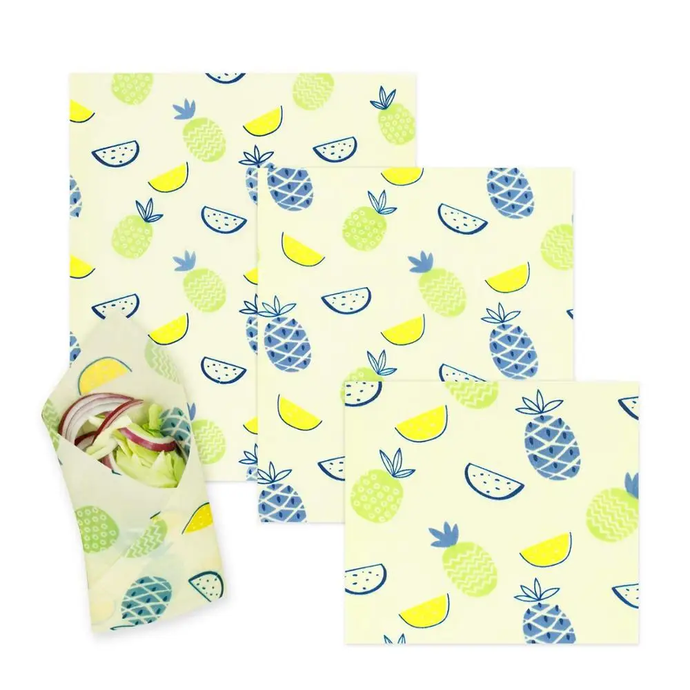 
New Products Sustainable Plastic Free Food Storage Beeswax Food Wraps 