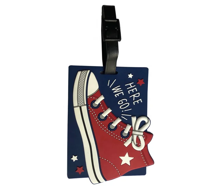 Custom Luggage Tags Charm PVC Suitcase ID Address Name Holder Rubber Baggage Travel Tag