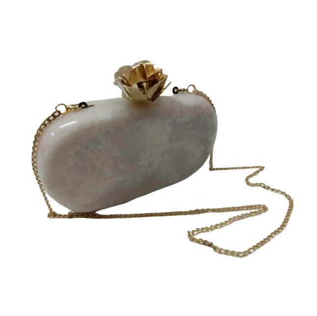 Top Trending Homemade Design Resin Yellow Multiple Shape Hot Selling Clutch Bag Latest Evening Clutch Women Handbag