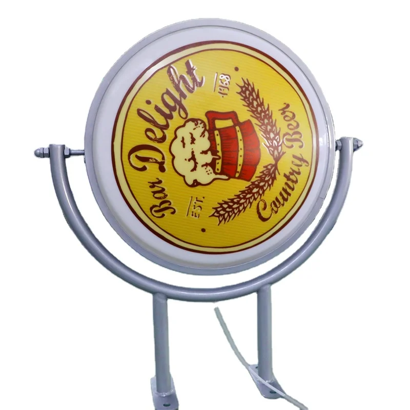 Round rotary light box round Blister light box acrylic iron hanging light box