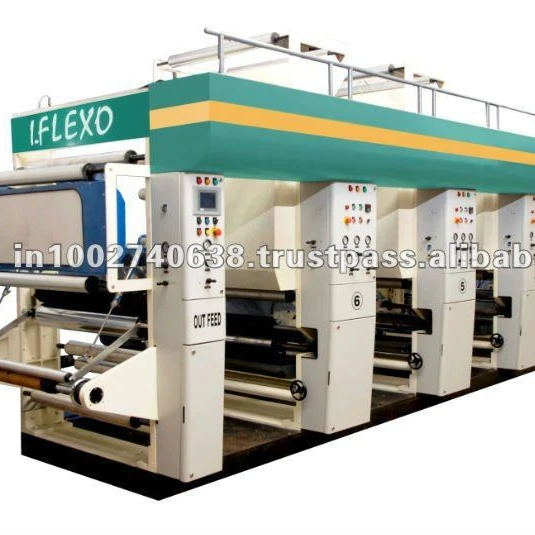 Aluminium Foil Rotogravure Printing Machine 4 color rotogravure 1200mm Printing Machine speed 100mpm Doctor Blade TensionControl