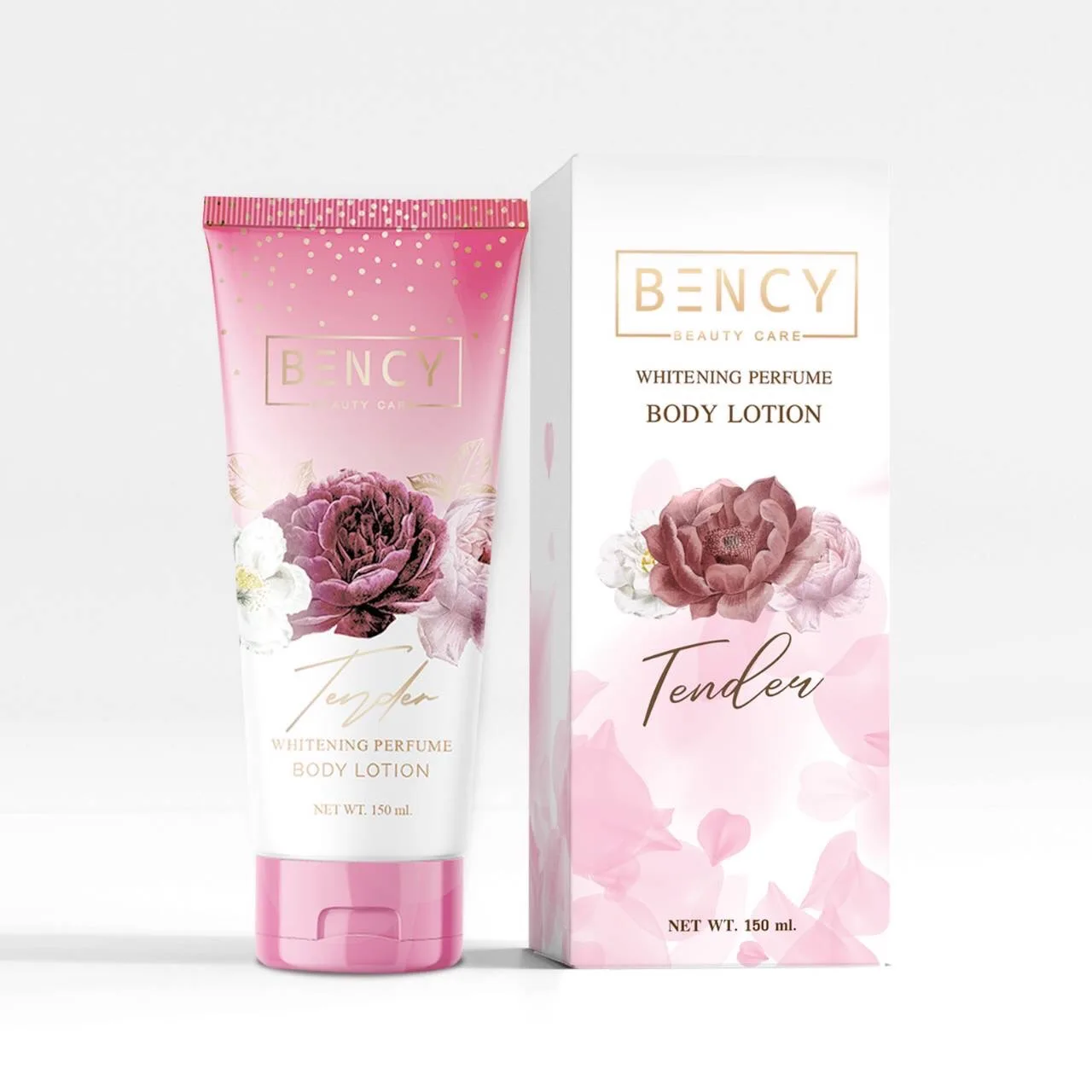150mL Hot Seller Moisturizing Body Cream Lotion Bency Tender Whitening Perfumed Body Lotion Tube from Thailand