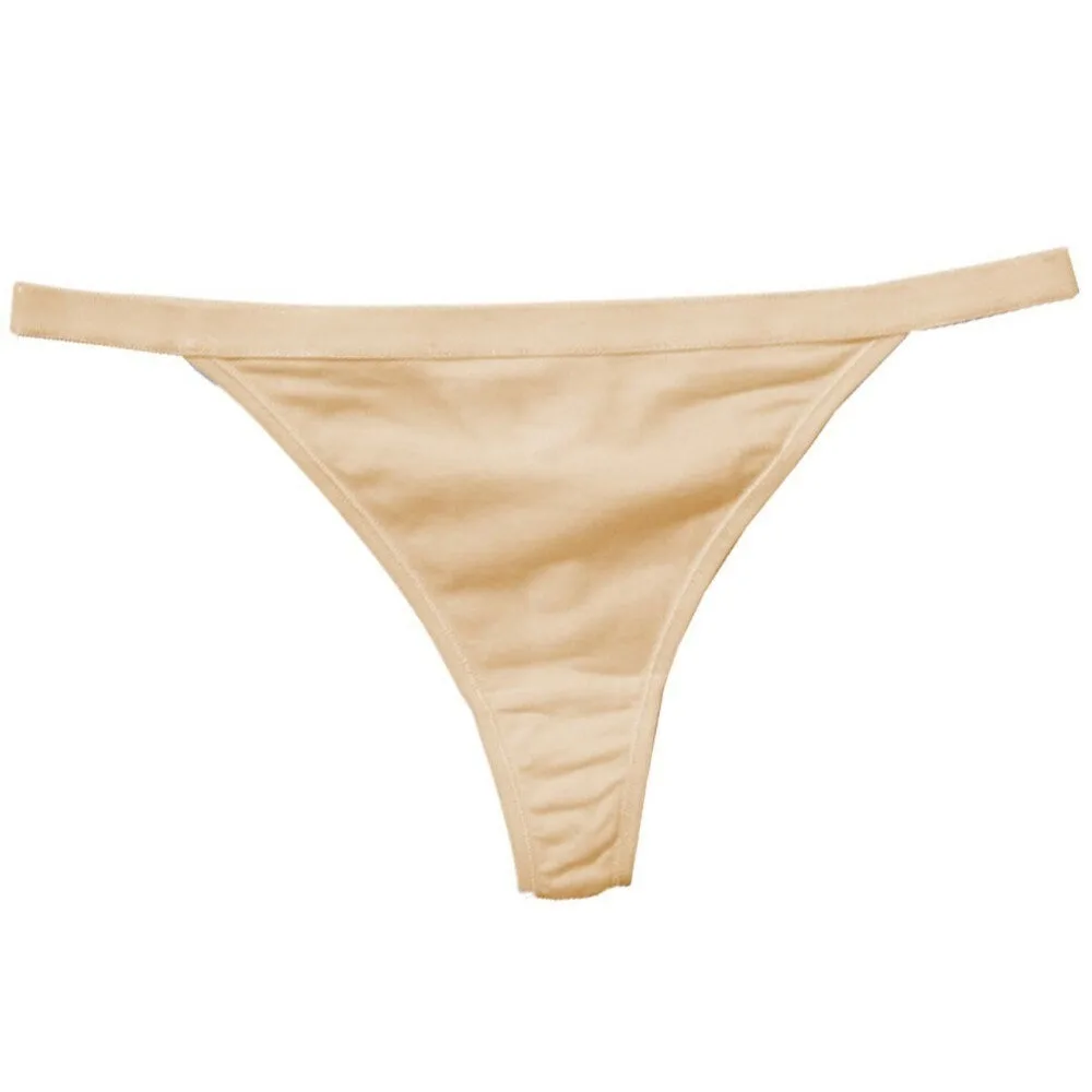 Women Cotton Thongs Sexy Low Waist Underwear Panties for Female Lingerie Underpants Solid Soft Lace G String & Thong Briefs