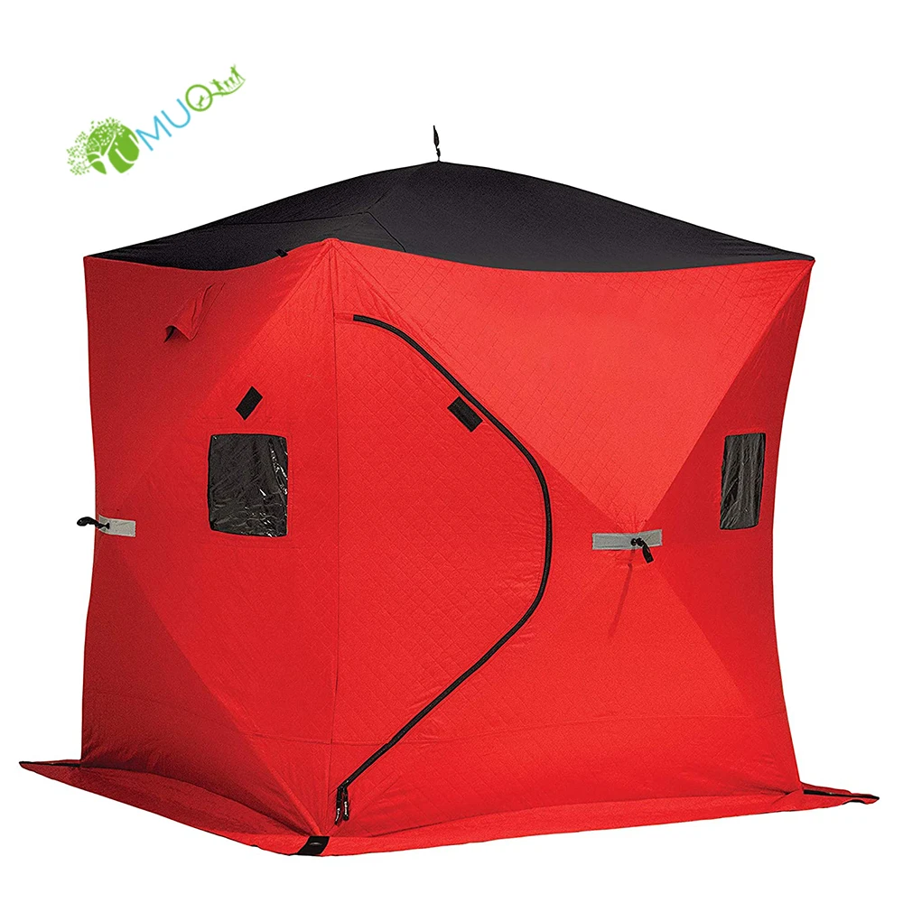 Yumuq Стеганая утепленная 3-4 человек морозостойкие для зимней рыбалки тент укрытие, ветрозащитная зимняя Кемпинг тент укрытие