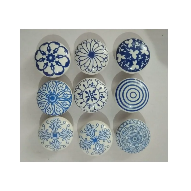 New Arrival Decor Royal Ceramic Door Knobs Cupboard Drawer Pull Door Handles