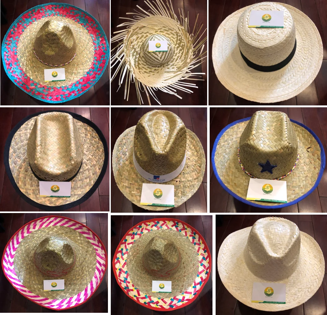 Соломенная шляпа Sombrero/Мексиканская соломенная на лето