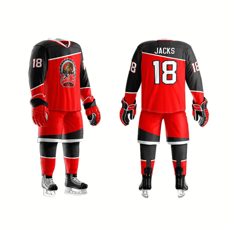 Cheap Price Sport Team Ice Hockey Uniform OEM Low MOQ Hockey Uniform For Youth