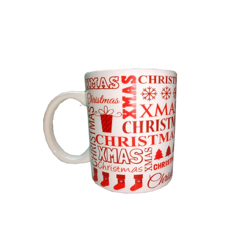 Wholesale MUGS Christmas Style Gift Ceramic Bamboo Mug   320ml  Coffee Cups Ceramic Mug
