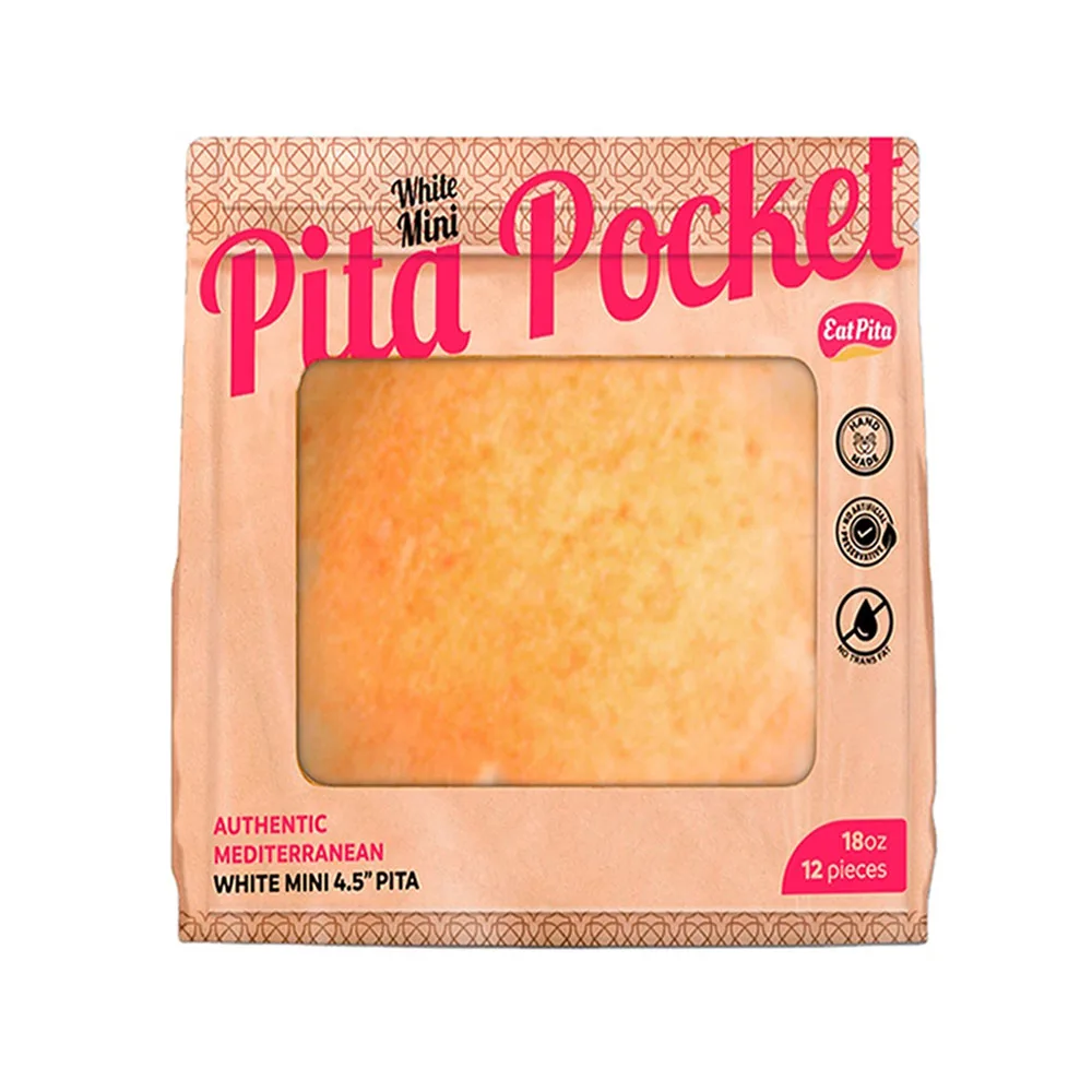 Eat Pita ручная работа, высокое качество, оптовая продажа, запеченный Pita Pocket Mini 4,5 дюйма, белый