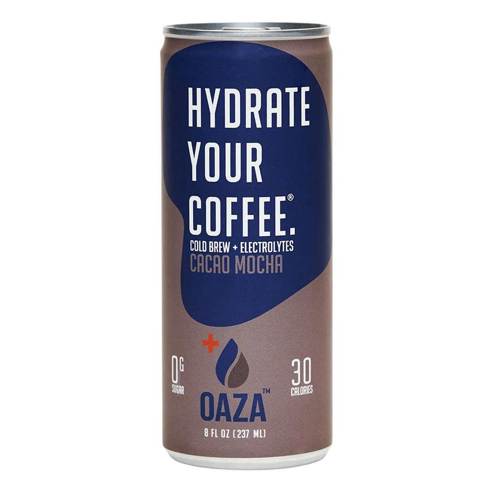 OAZA High Performance Cold Brew Hydrate Your Coffee Ready to Drink Cacao Mocha 8 Fl Oz Pack of 12
