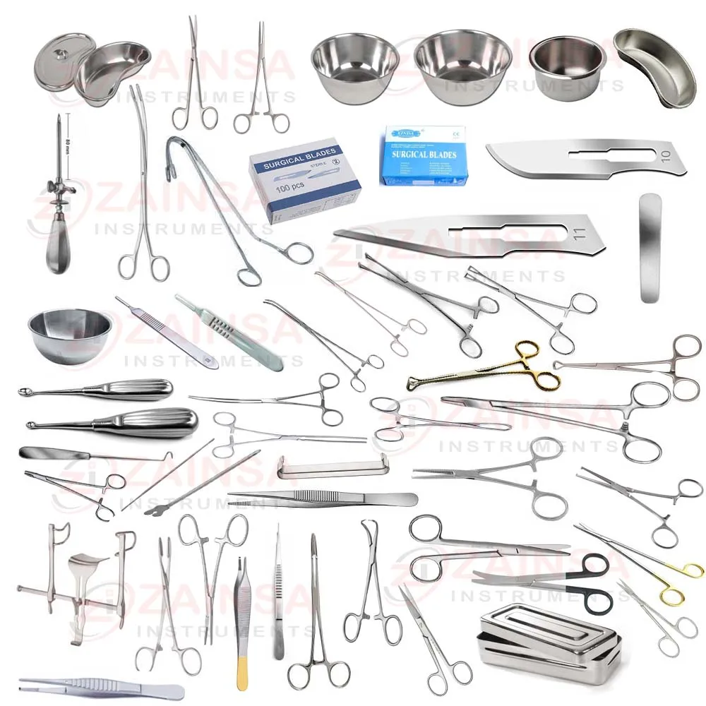 Хорошее качество, горячая Распродажа, набор инструментов для общей хирургии (средний) из нержавеющей стали, высококачественные хирургические инструменты