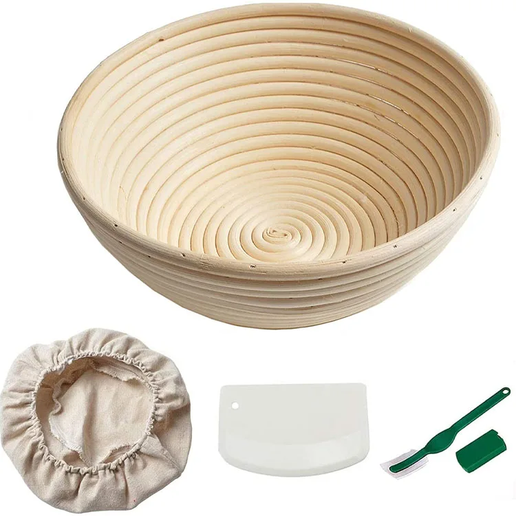 Eco-friendly Large Round Rattan Banneton bread proofing basket in Vietnam Wholesale