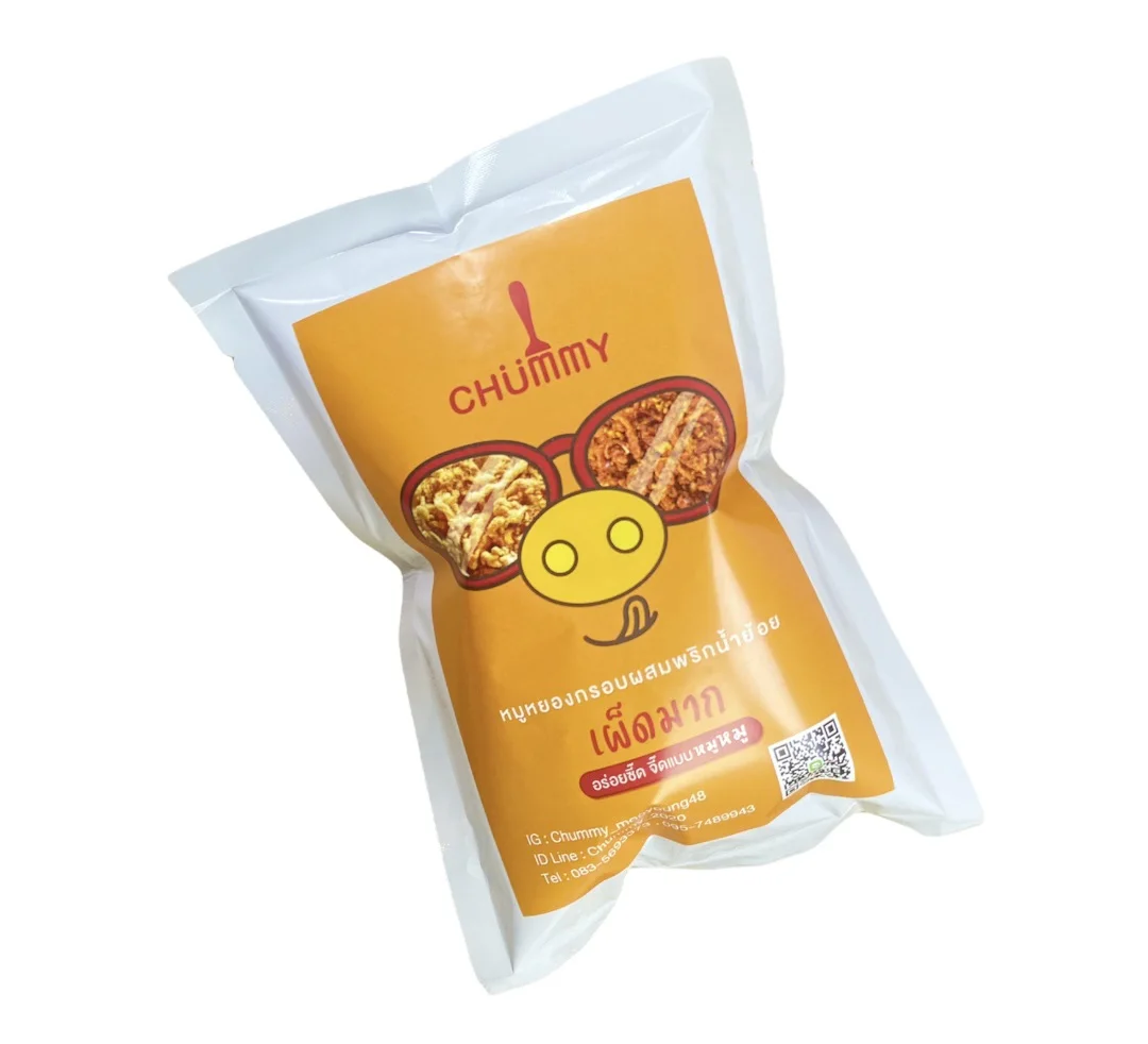 Whole Sale Crispy Pork Mix With Nam Yoi  Chilli Paste Very Spicy Flavor Snack  From Thailand