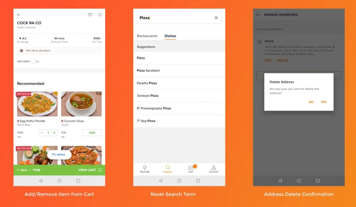 Best Food Tracking App Design | Android/Mobile Food Delivery Tracking App