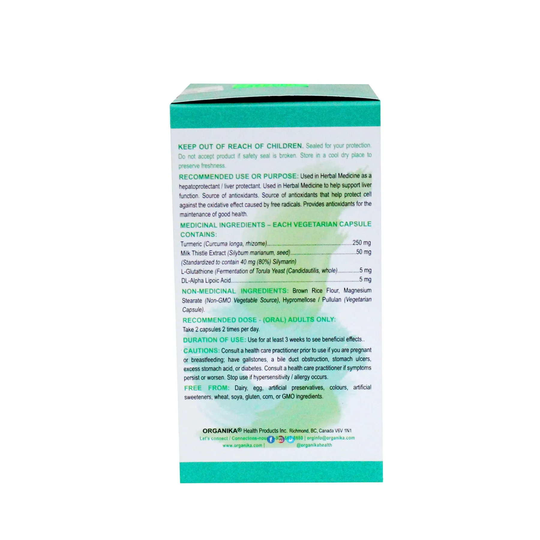 Liver Pro - Organika - Bottle of 60 Capsules - Helps Protect Liver, Enhance Liver Function