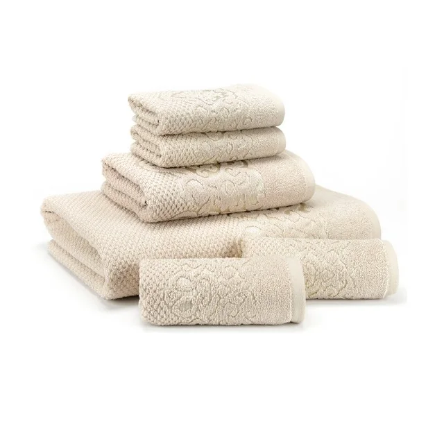 Customizable 2022 Top Quality OEM Causal And Unique Design Dyed Jacquard Towels Available In Stock For Cheap Prices