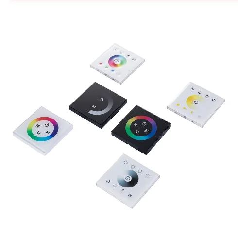 TM06 TM07 TM08 DC12V-24V wall mounted single color/CT/RGB led Touch Panel Controller glass dimmer switch for LED Strip