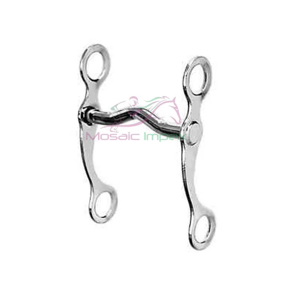 Mosaic Impex Horse Equipment Racing Bits Stainless Steel Weymouth Bits Improved Medium Port Mouth with Hooks and Curb Chain