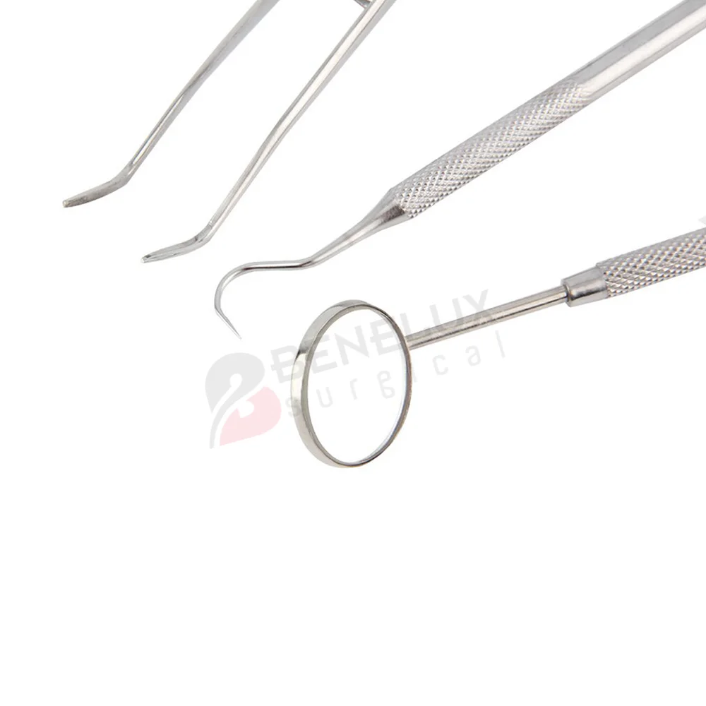 3pcs Dental Examination Kit Probe Set Hygiene Examination Cleaning Tools Oral Cleaning Dental Scaler