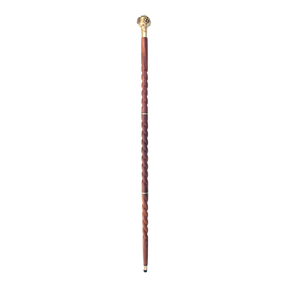 High Quality 34 Inch Folding Dismantle Wooden Cane Walking Sticks with Diving Helmet Grip Handle WS1905