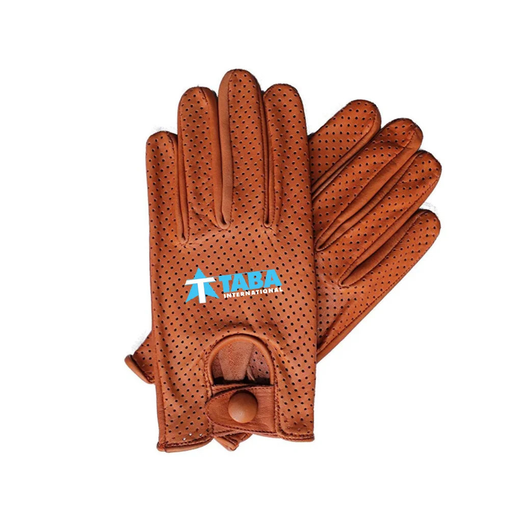 New Fashion Luxury Men Deerskin Gloves Button Wrist Solid Genuine Leather Male Driving Gloves Winter Warm Gloves Free Shipping